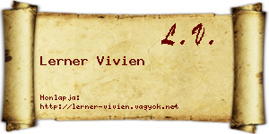 Lerner Vivien névjegykártya